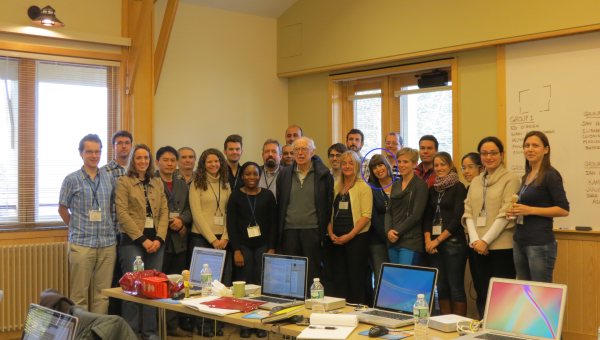 Julie with Dr James Watson, CSHL 2013